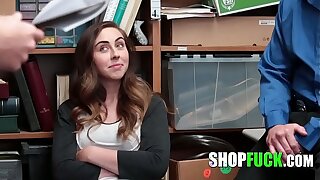 MFM Two Officers Want To Plumb This Cute Teen Thief And She Can't Say No - SHOPFUCK