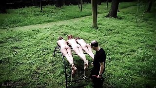 Three teenage slaves punishment and abjected in rough bdsm