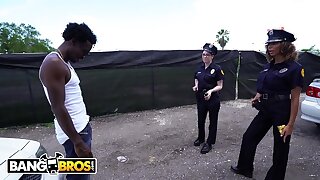 BANGBROS - Lucky Suspect Gets Tangled Up With Some Supah Sexy Female Cops